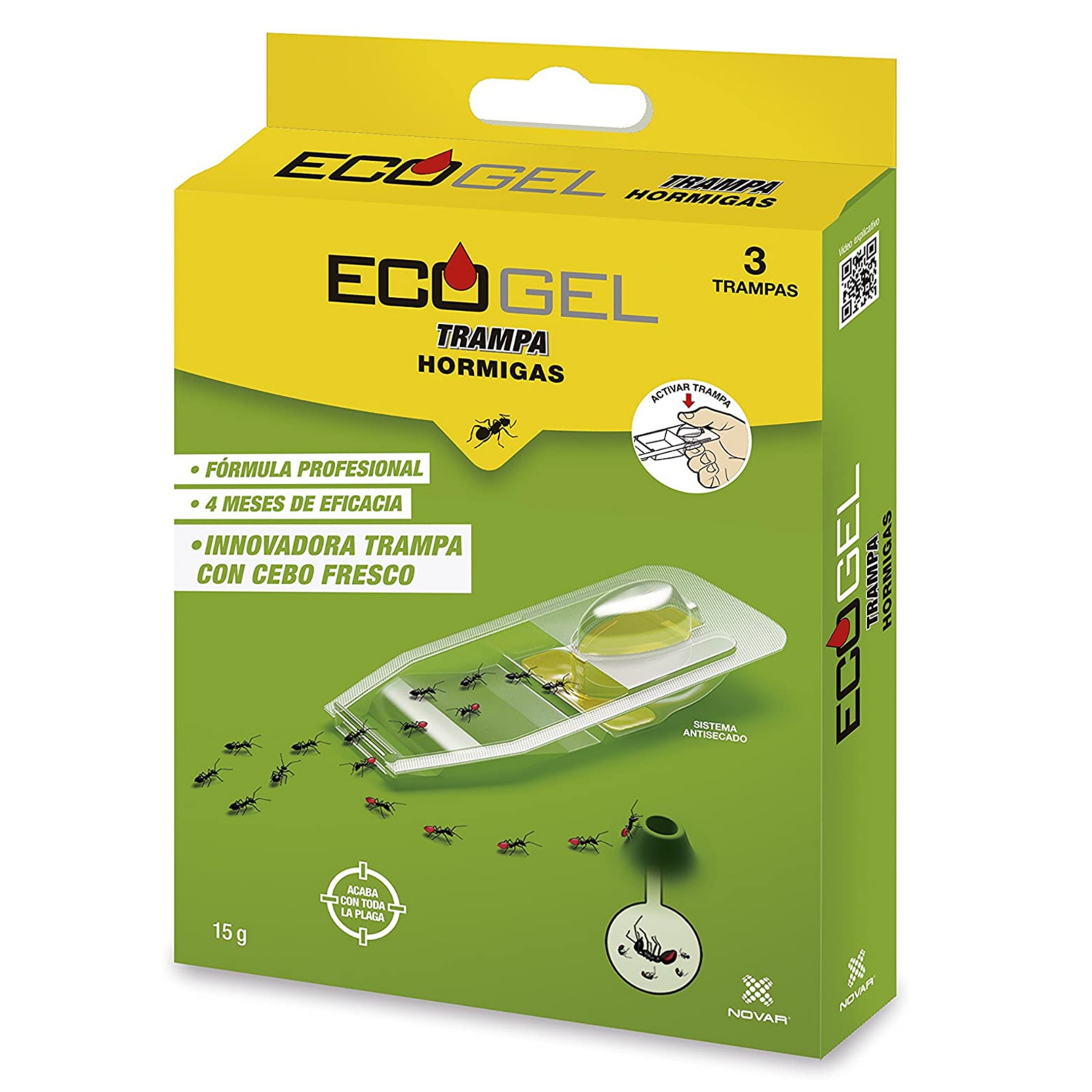 Imagen de Ecogel Hormigas Trampa Hormigas 15 Gramos (Caja De 3 Unidades)