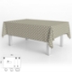 Imagen de Mantel Hule Rectangular Topos Beige Impermeable Antimanchas PVC 140x250 cm.  Recortable Uso Interior y Exterior