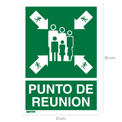 Imagen de Cartel Informativo Punto De Reunion 30x21 cm.