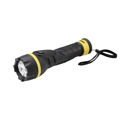 Imagen de Linterna LED De Mano Goma Antideslizante A Pilas (2 AA) 55 Lumenes 1 Watt. Protección Ip44