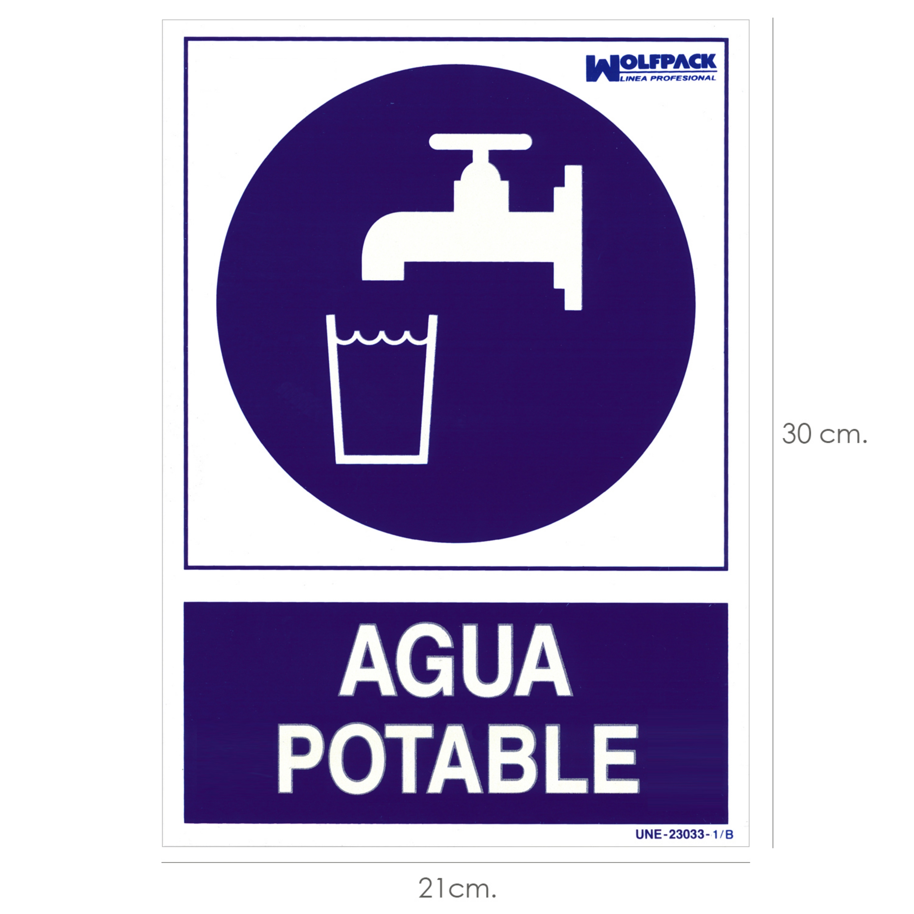 Imagen de Cartel Agua Potable 30x21cm.