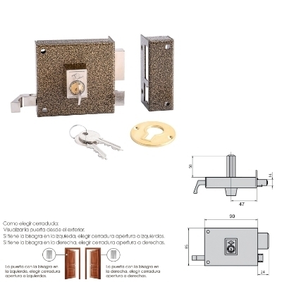 Imagen de Cerradura Cvl 125a/  8/he Derecha