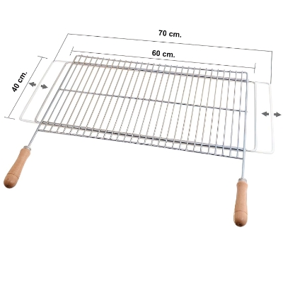 Imagen de Parrilla Barbacoa Extensible 60/70x40cm Zincada