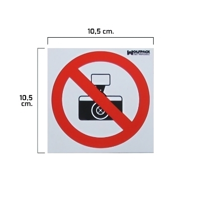 Imagen de Cartel Prohibido Hacer Fotografias 10,5x10,5