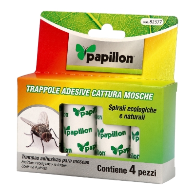 Imagen de Trampa Para Moscas (4 Unidades) Atrapamoscas, tiras atrapamoscas, tiras atrapadoras de moscas, tiras pegamento moscas / insectos