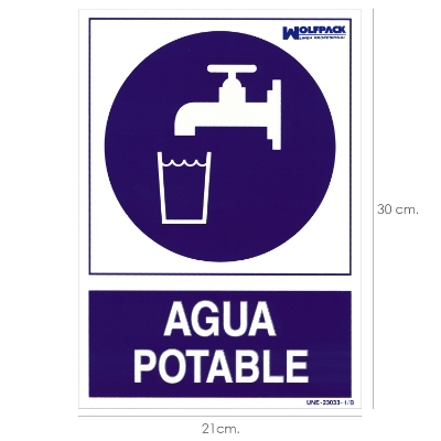 Imagen de Cartel Agua Potable 30x21cm.