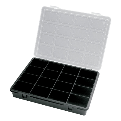 Imagen de Organizador Plastico 16 Compartimentos 242x188x37 mm. Caja Almacenaje, Malentin Organizador, Organizador Plastico