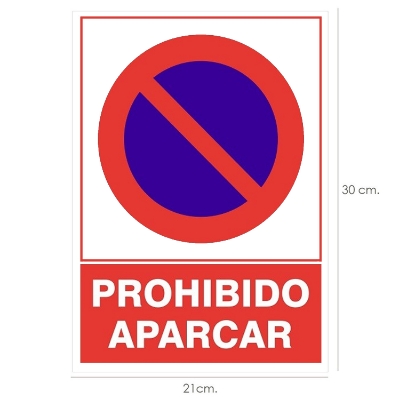 Imagen de Cartel Prohibido Aparcar  30x21 cm.