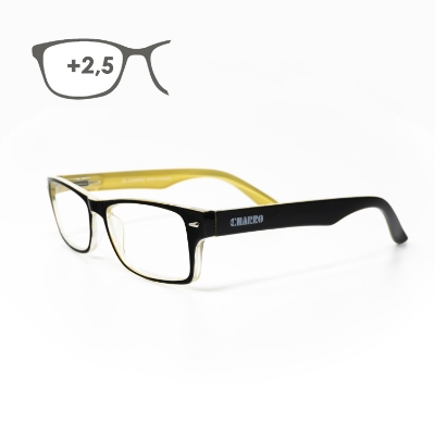 Imagen de Gafas Lectura Kansas Negro / Amarillo. Aumento +2,5 Gafas De Vista, Gafas De Aumento, Gafas Visión Borrosa