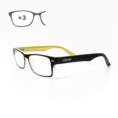 Imagen de Gafas Lectura Kansas Negro / Amarillo. Aumento +3,0 Gafas De Vista, Gafas De Aumento, Gafas Visión Borrosa