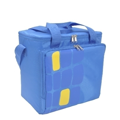 Imagen de Bolsa Termica Porta Alimentos Nevera 15 Litros Forro Interior PEVA, Con Espuma Aislante, Color Azul