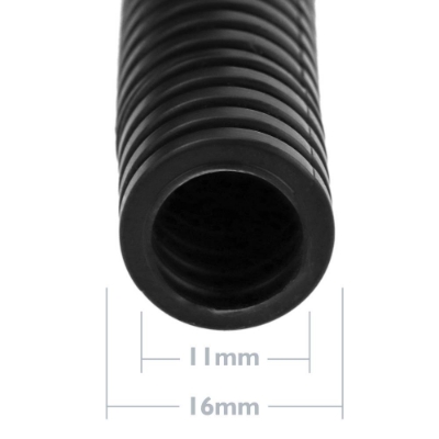 Imagen de Tubo corrugado negro 16mm 100 metros