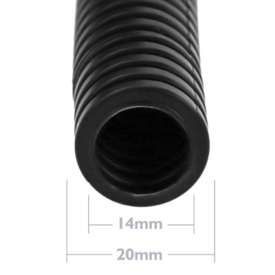 Imagen de Tubo corrugado negro 20mm 100 metros