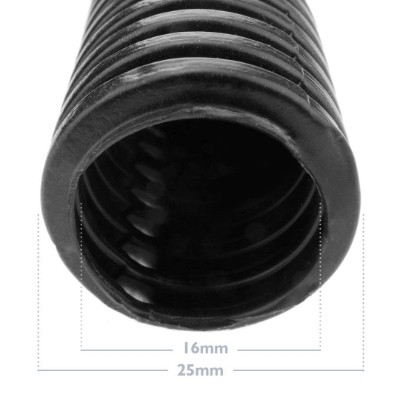 Imagen de Tubo corrugado negro 25mm 100 metros