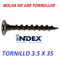 Imagen de 100 Tornillos de 3.5x35 fosfatado para placa de yeso