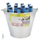 Imagen de Cubo Zinc Metal Galvanizado Multiusos 12 Litros 33 x 20.5 x 24 (alt.) cm. con Abre Botellas