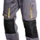 Imagen de Pantalones Largos DeTrabajo, Multibolsillos, Resistentes, Rodilla Reforzada, Gris/Amarillo Talla 38/40 S (Slim Fit)