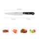 Imagen de Cuchillo Grenoble Cocina Hoja Acero Inoxidable 17 cm. Negro