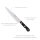 Imagen de Cuchillo Grenoble Cocina Hoja Acero Inoxidable 17 cm. Negro