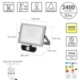 Imagen de Foco Led Plano 30 Watt. Luz Blanca 4000º K  IP 65 2400 Lumenes Con Sensor de Presencia