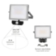 Imagen de Foco Led Plano 30 Watt. Luz Blanca 4000º K  IP 65 2400 Lumenes Con Sensor de Presencia