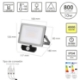 Imagen de Foco Led Plano 10 Watt. Luz Blanca 4000º K  IP 65 800 Lumenes Con Sensor de Presencia