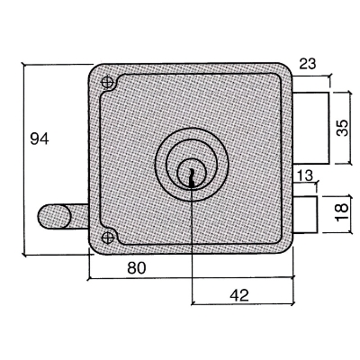 Imagen de Cerradura Ucem 4125-hb/ 8/ Izquierda