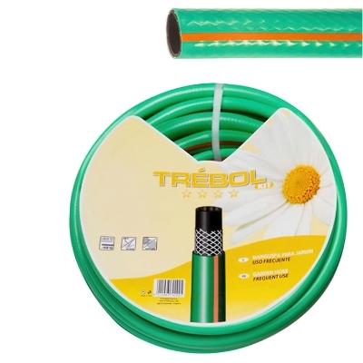 Imagen de Manguera Verde Trebol Trenzado 15 mm. - 5/8" Rollo 50 Metros