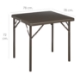 Imagen de Mesa Plegable Cuadrada Marron 78x78x72 cm.