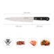 Imagen de Cuchillo Grenoble Cocinero / Chef Hoja Acero Inoxidable 20 cm. Negro