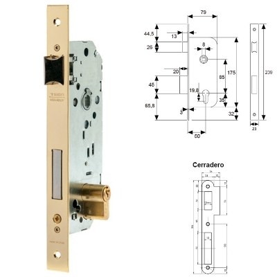 Imagen de Cerradura Tesa 2030-hl/50