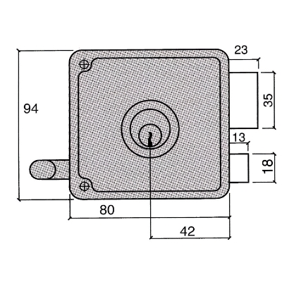 Imagen de Cerradura Ucem 4125-hb/10/ Derecha