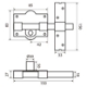 Imagen de Cerrojo Seguridad Fac 946-RP/80 Serie UVE  Niquelado Antibumping