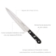 Imagen de Cuchillo Grenoble Cocinero / Chef Hoja Acero Inoxidable 20 cm. Negro