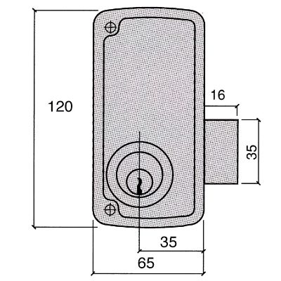 Imagen de Cerradura Ucem 4056-c-hb/65/ Derecha