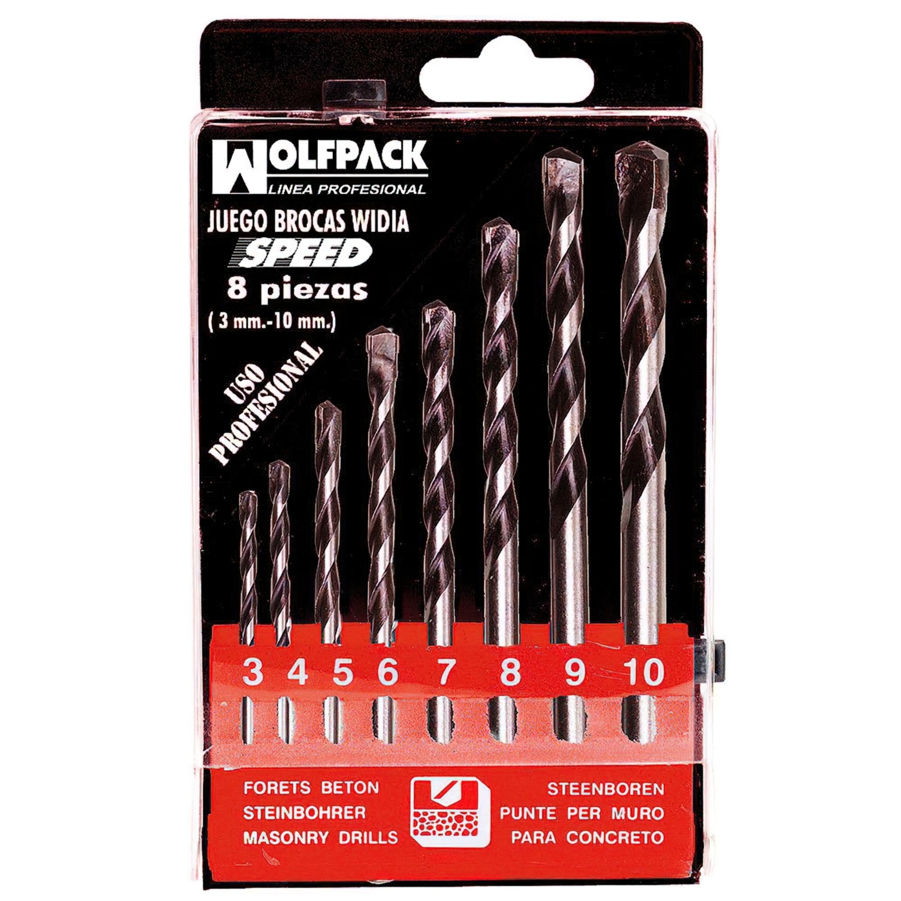 Imagen de Estuche Brocas Widia Profesional Wolfpack Speed 8 Piezas