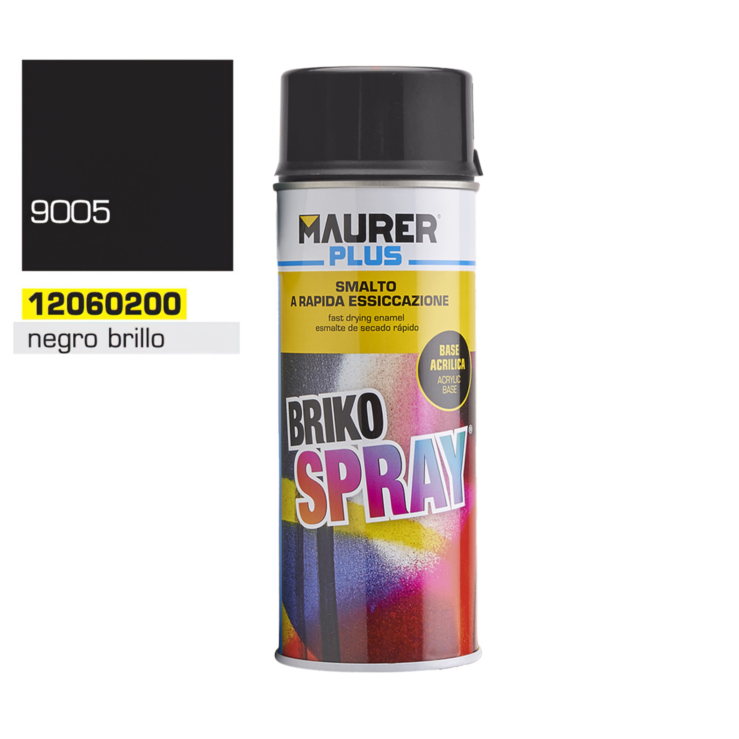 Imagen de Spray Pintura Negro Brillo Profundo 400 ml.