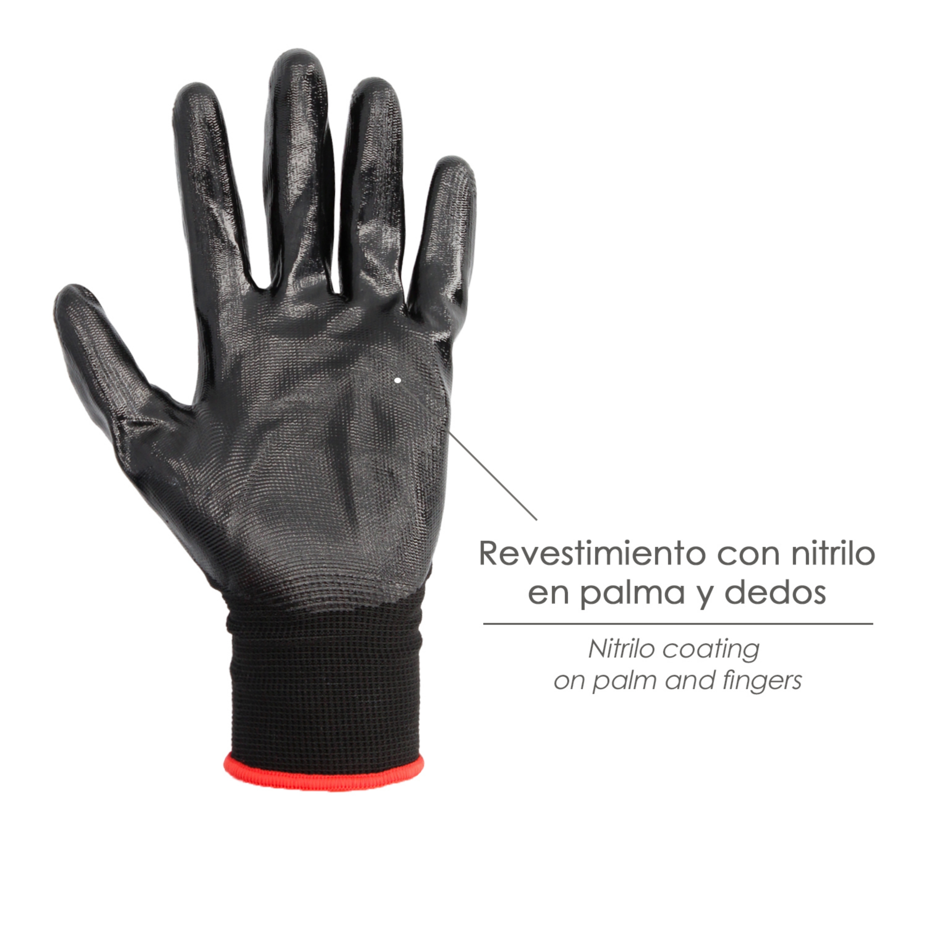 Imagen de Guantes Nitrilo / Nylon Impregnado 6" (Par)