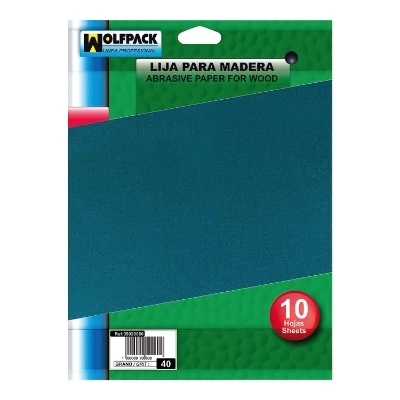 Imagen de Lija Madera Grano 80 (Pack 10 pliegos)