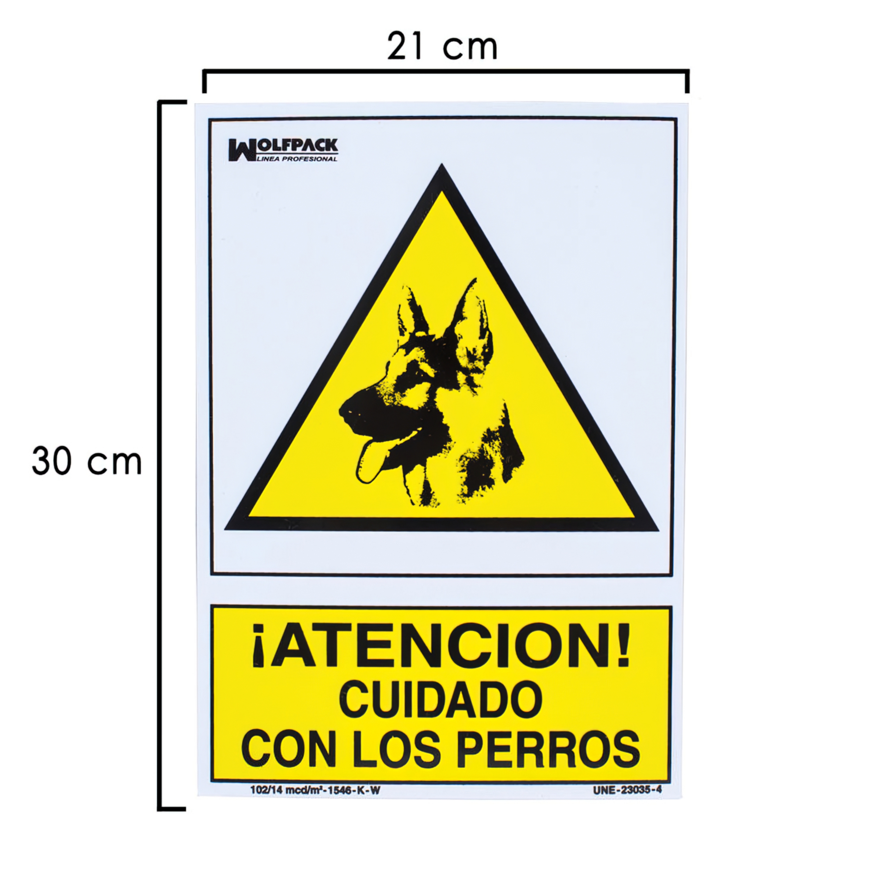 Imagen de Cartel Cuidado Con Los Perros 30x21 cm.