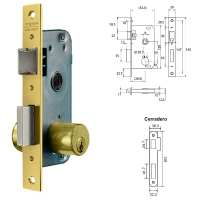 Imagen de Cerradura Tesa 2000-hl/30