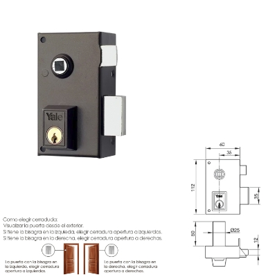 Imagen de Cerradura Yale   56-b/hpr/60/ Derecha