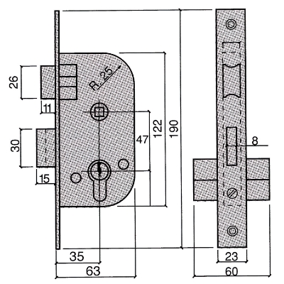 Imagen de Cerradura Ucem 5134-hl/50