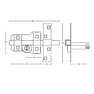 Imagen de Cerrojo Fac 302-l/115-p/ Derecha