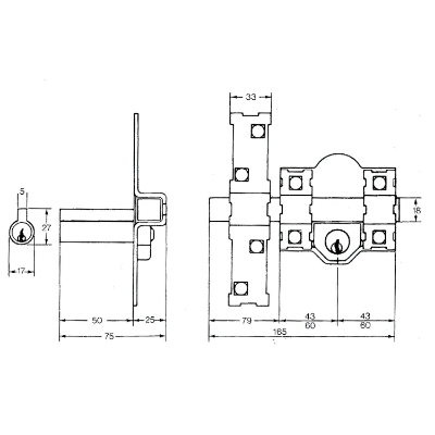 Imagen de Cerrojo Fac 301-l/ 80-n      Bombillo 70