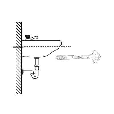 Imagen de Kit Sanitario Fijacion Lavabo  10x110 mm. (2 Piezas)