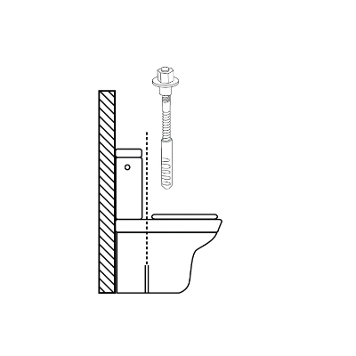 Imagen de Kit Sanitario Fijacion Wc  6x80 mm. Inoxidable (2 Piezas)