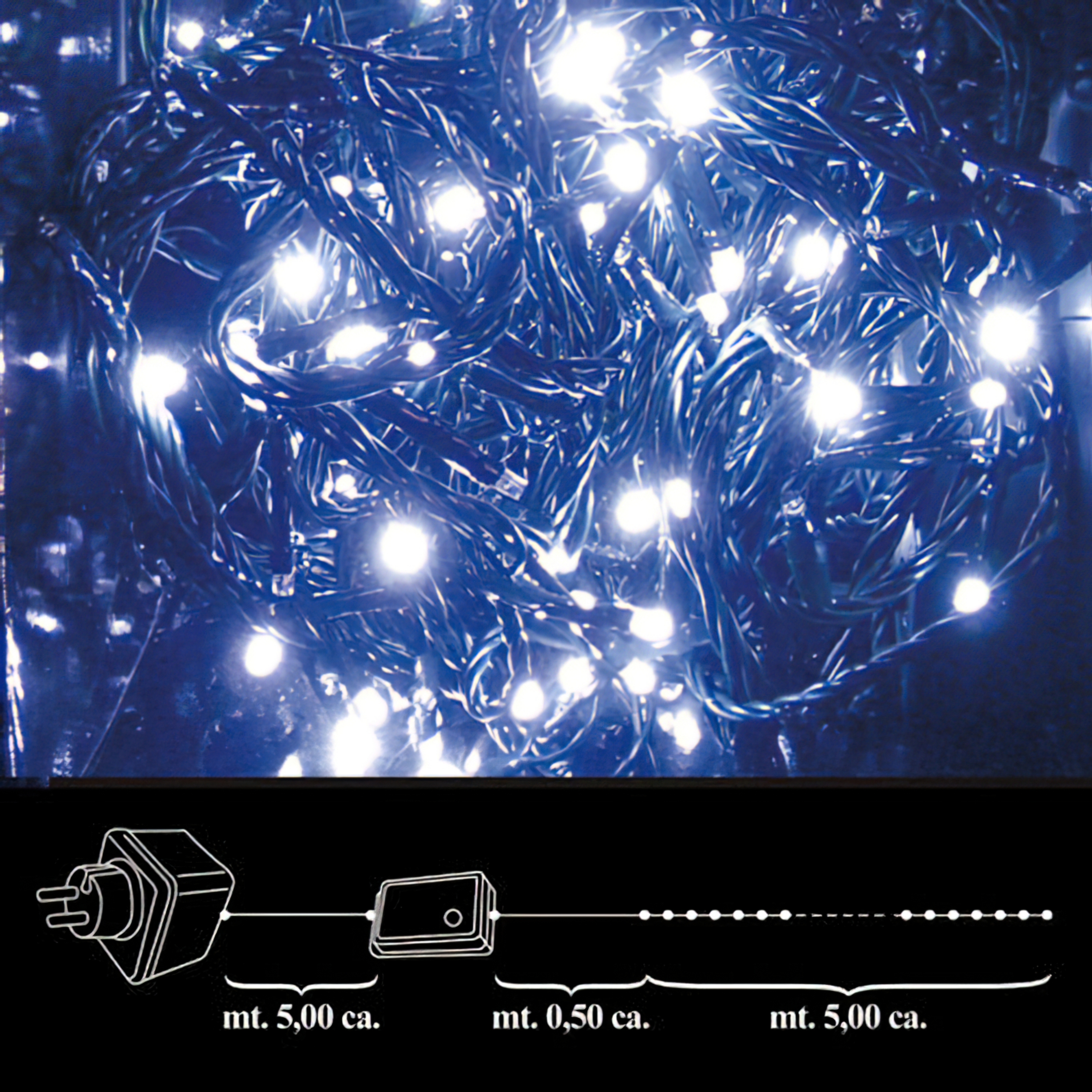 Imagen de Luces Navidad 100 Leds Blanca Interior / Exterior Ip44