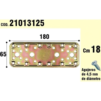 Imagen de Soporte Para Madera Placa Bicromatada 65x180 mm.