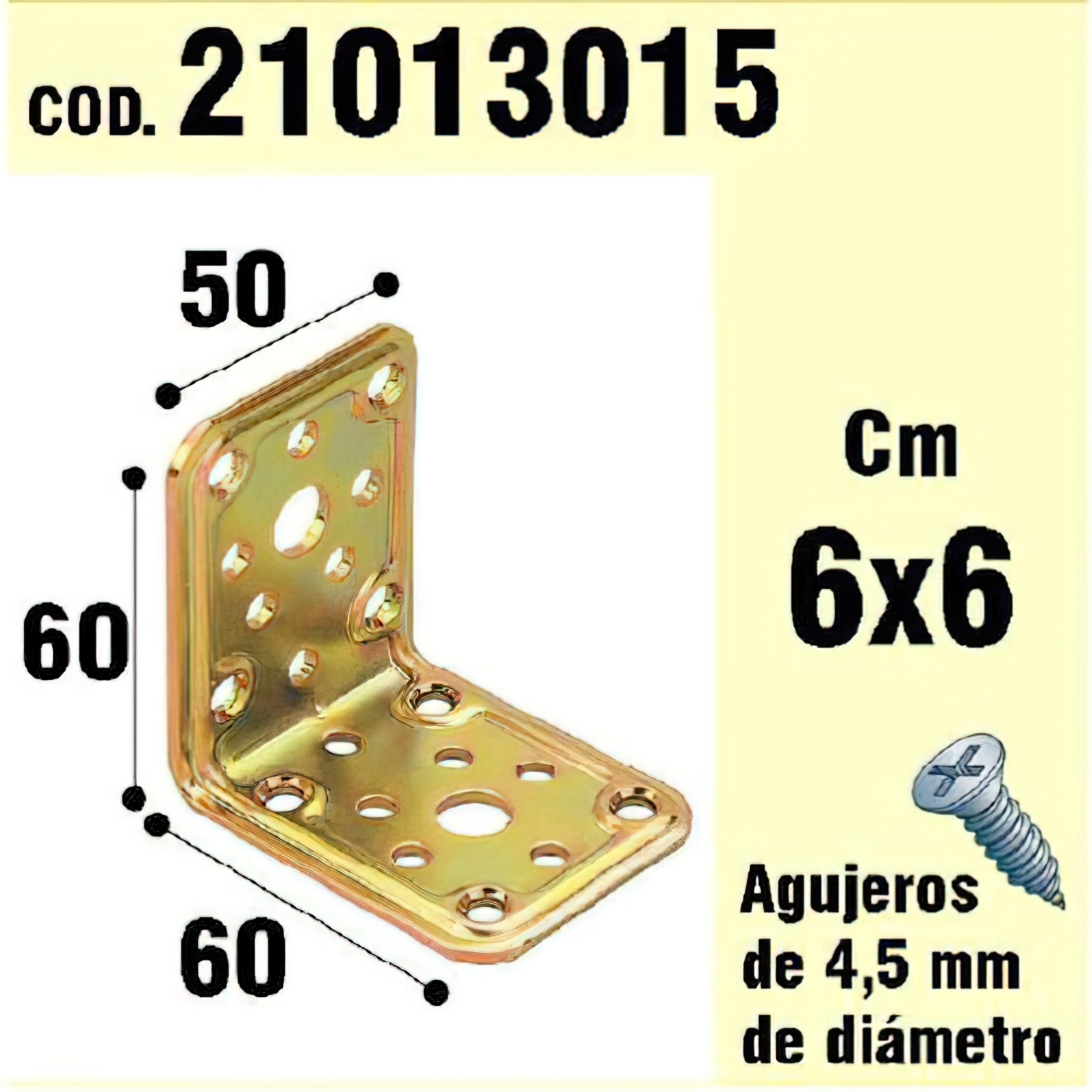 Imagen de Soporte Para Madera Ángulo   50x 60x 60 mm.